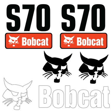 FITS S70 BOBCAT REPLACEMENT DECAL STICKER - OUTDOOR DURABLE LAMINATE